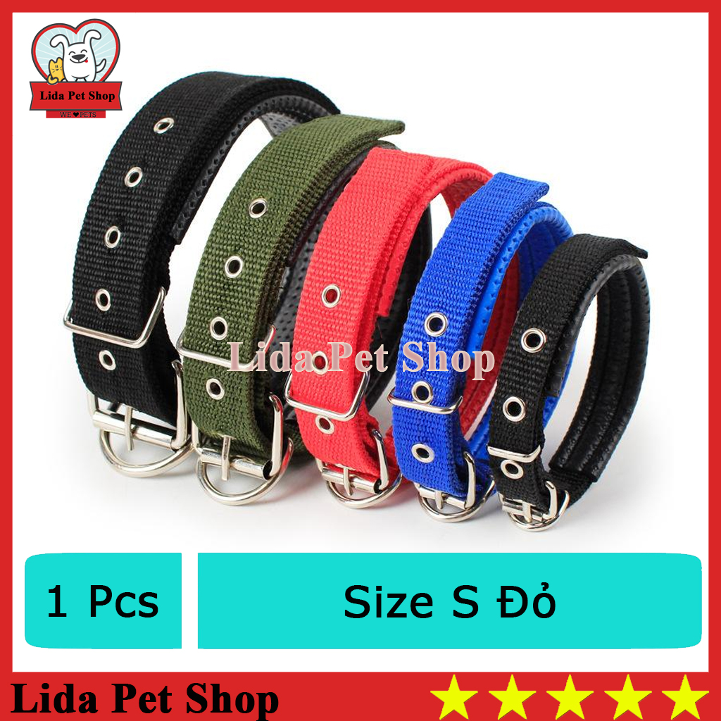 HN- Vòng cổ đệm (Chọn 4 màu) - Vòng cổ chó mèo 5 size  (thích hợp mọi loại chó) / xích chó /Dâydắt chó, dây xích chó, dây dắt chó, dây xích, dây dắt chó đi dạo