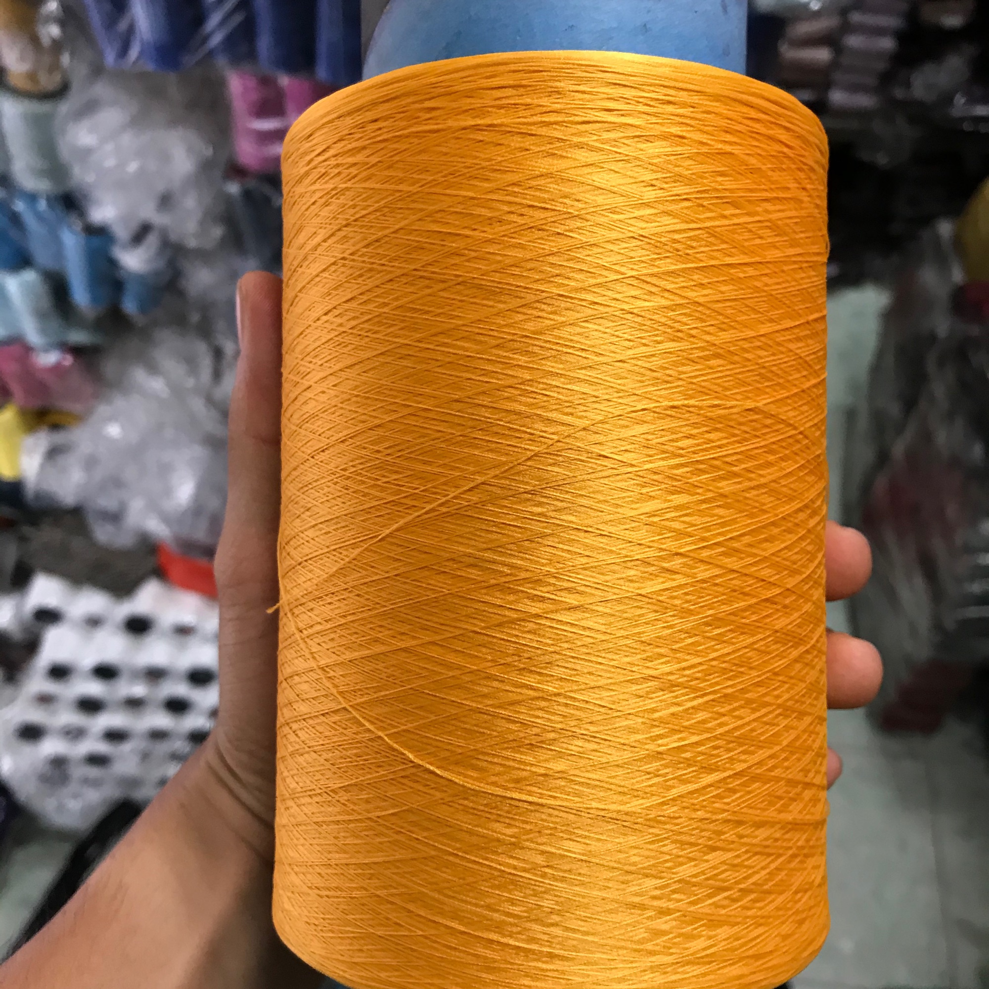 [HCM]Tơ vắt sổ 150D màu vàng đồng