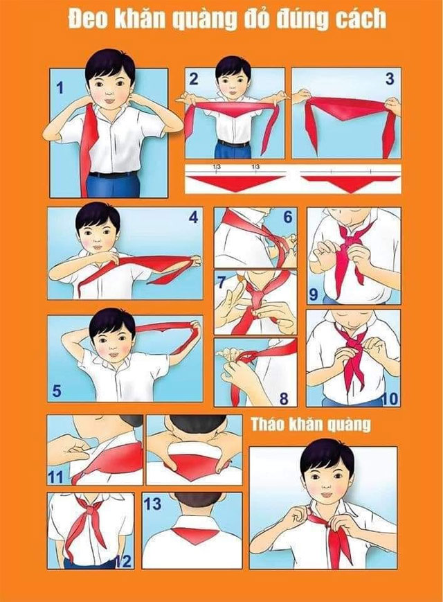 KHĂN QUÀNG ĐỎ DÙNG CHO ĐỘI VIÊN