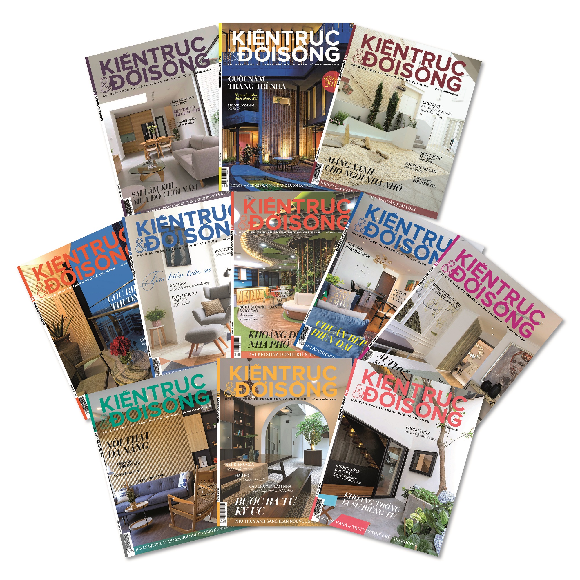 Tạp chí Kiến Trúc và Đời Sống bộ 2018