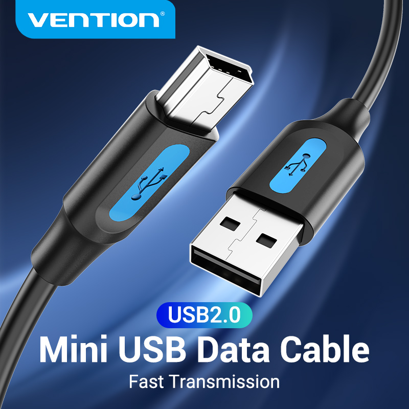 Vention USB 2.0 A Male to Mini-B  Male Cable Mini USB Date Cable Fast Charge/Transfer Cable For Camera MP3 MP4 Hard Disk  USB 2.0 Mini USB Date Cable
