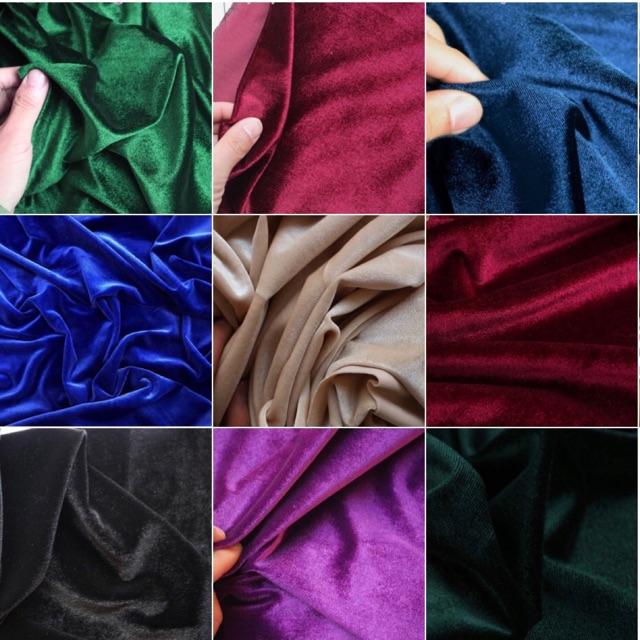 vải nhung rẻ nhiều màu (bán từ 10m)