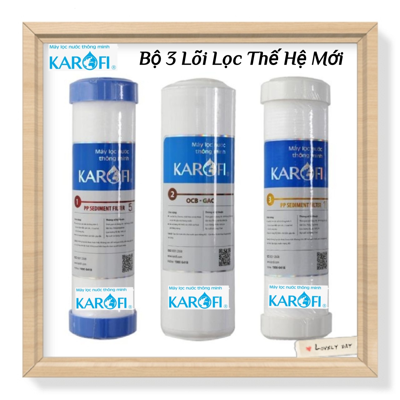 COMBO Bộ 3 Quả Lọc Nước RO KAROFI 1.2.3
