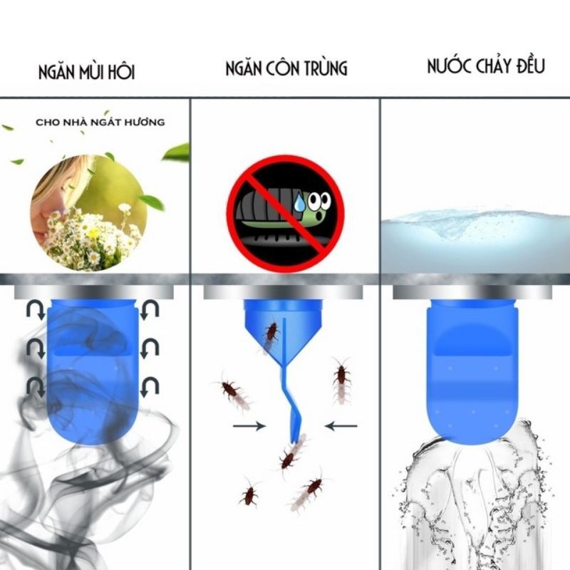 Bộ Ngăn Khử Mùi Hôi Cống Thoát Nước đa năng