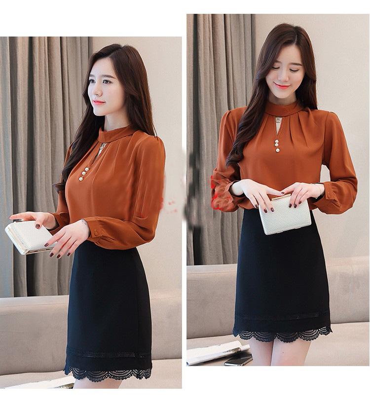 Áo cổ lọ ba nút phong cách hàn quốc cực hot