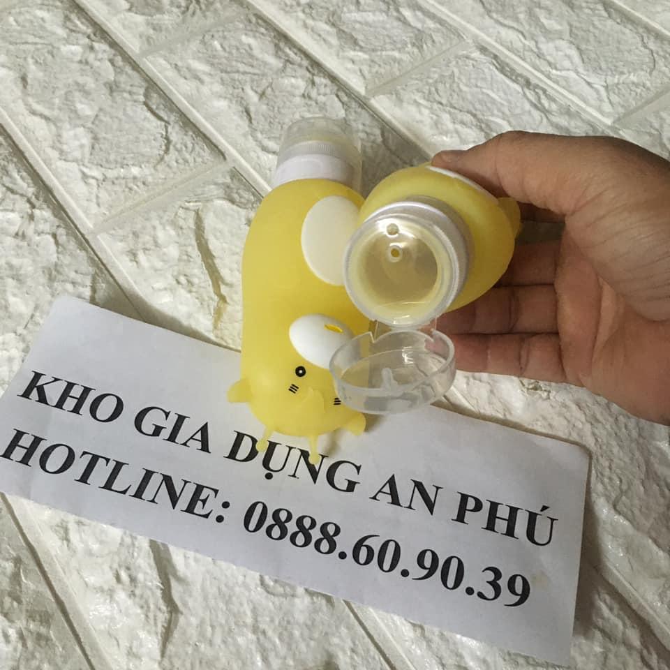 Chai silicon đựng nước rửa tay du lịch hình thú cưc cute