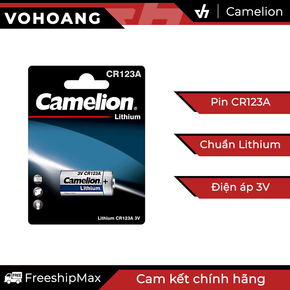 Pin Camelion Lithium chuẩn 3V (CR123A)