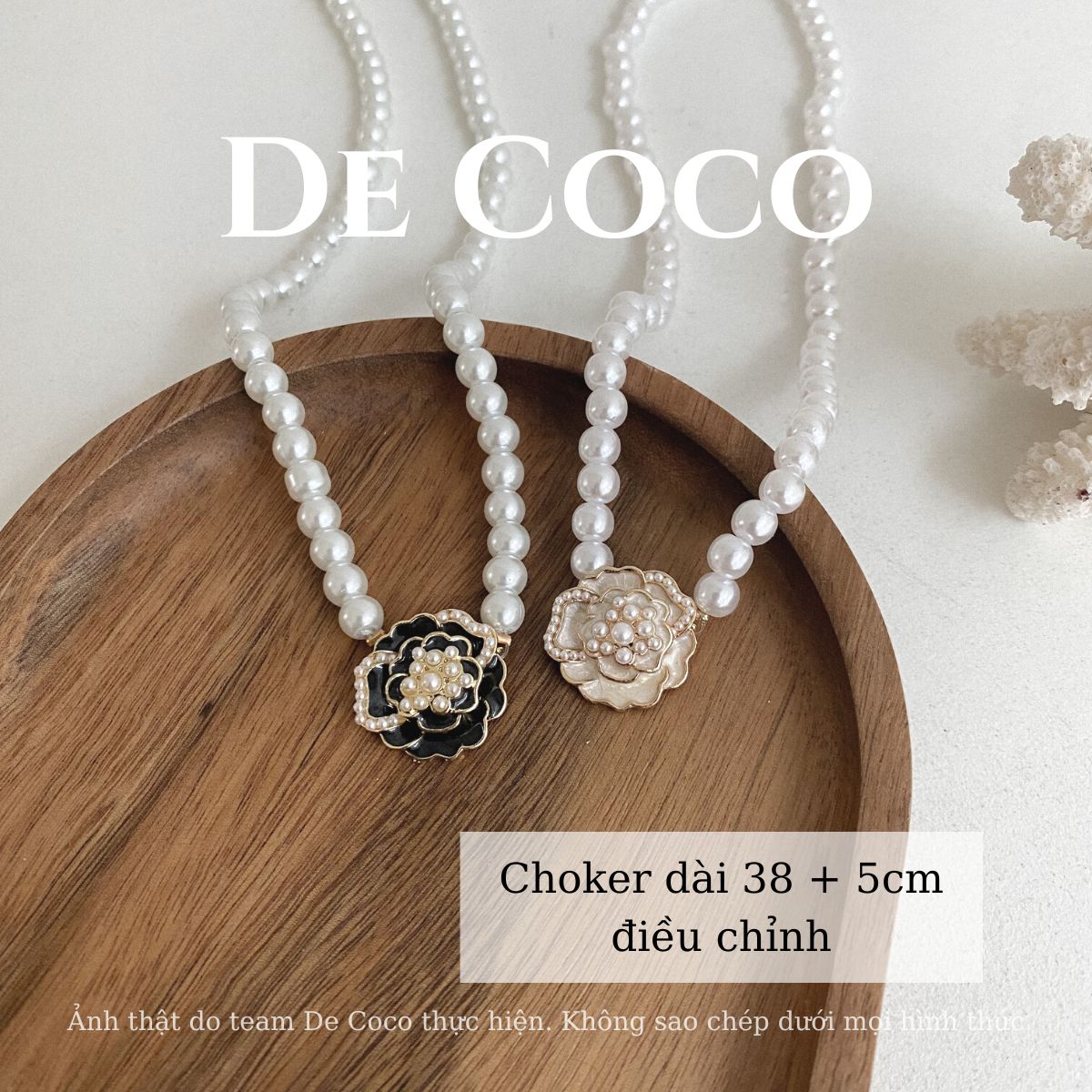 Vòng cổ choker ngọc trai Rosella De Coco