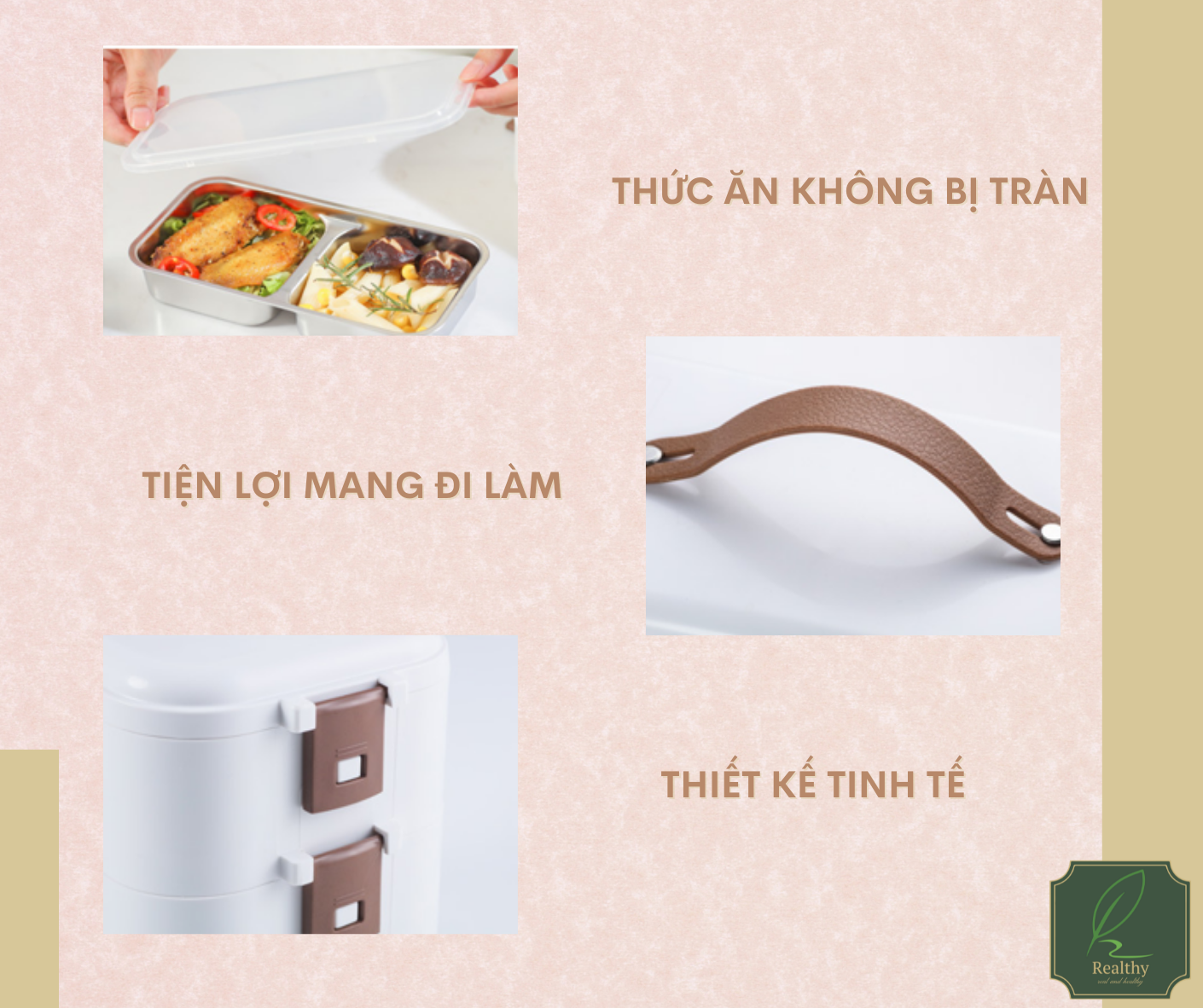 Hộp cơm cắm điện văn phòng (màu trắng)
