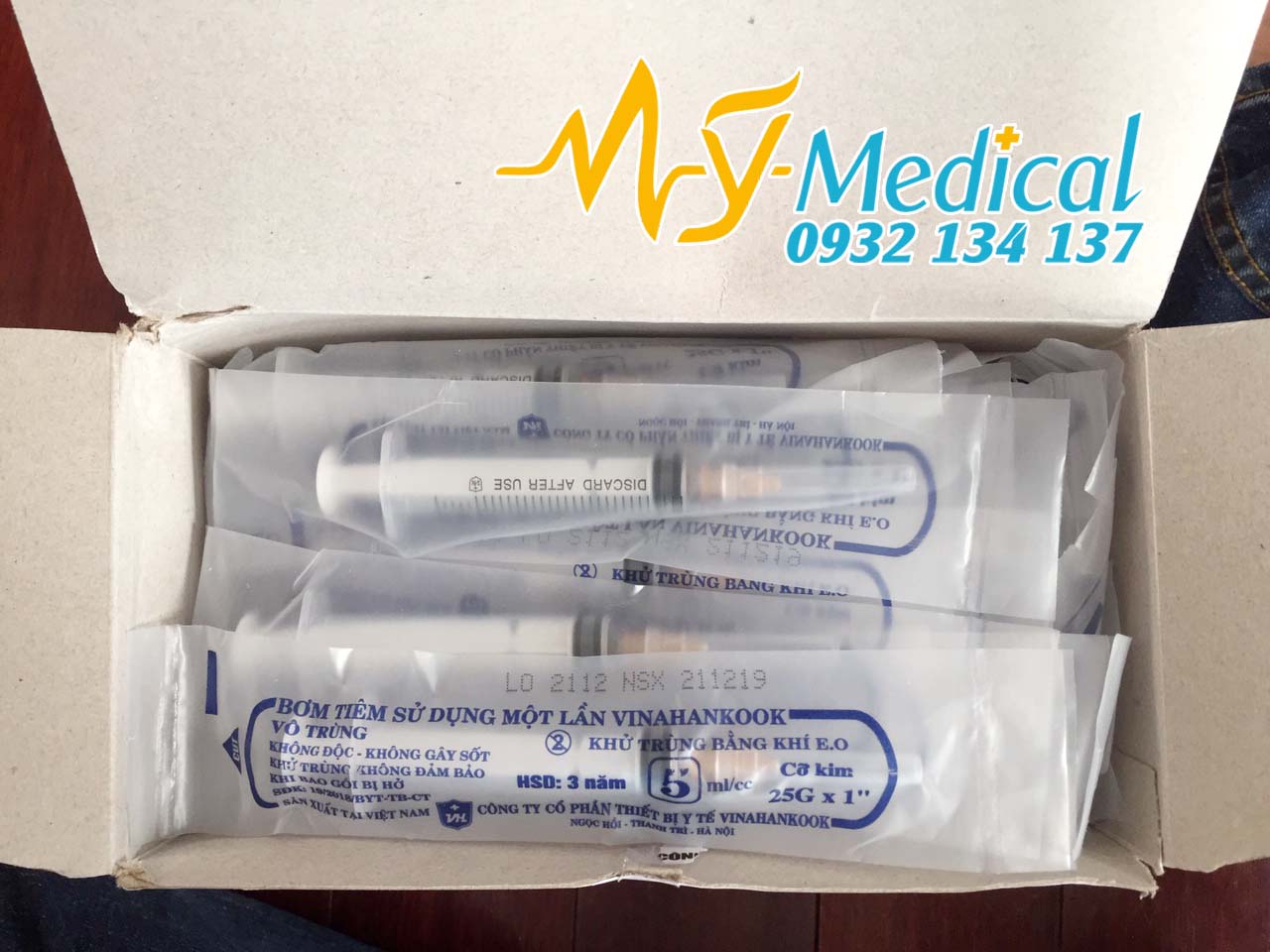 [HCM]Bơm tiêm sử dụng 1 lần 5ml/cc Vinahankook