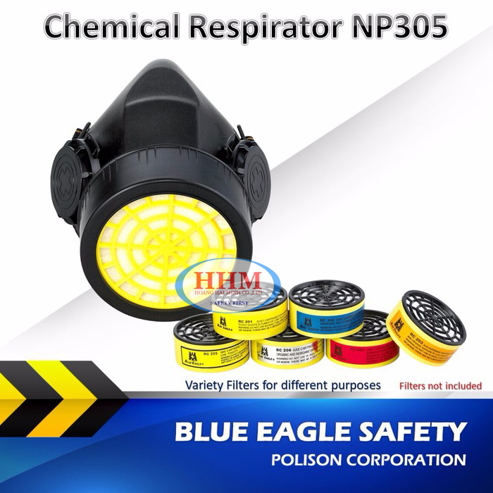 Bộ mặt nạ phòng độc Blue Eagle NP305 và 1 phin lọc RC203