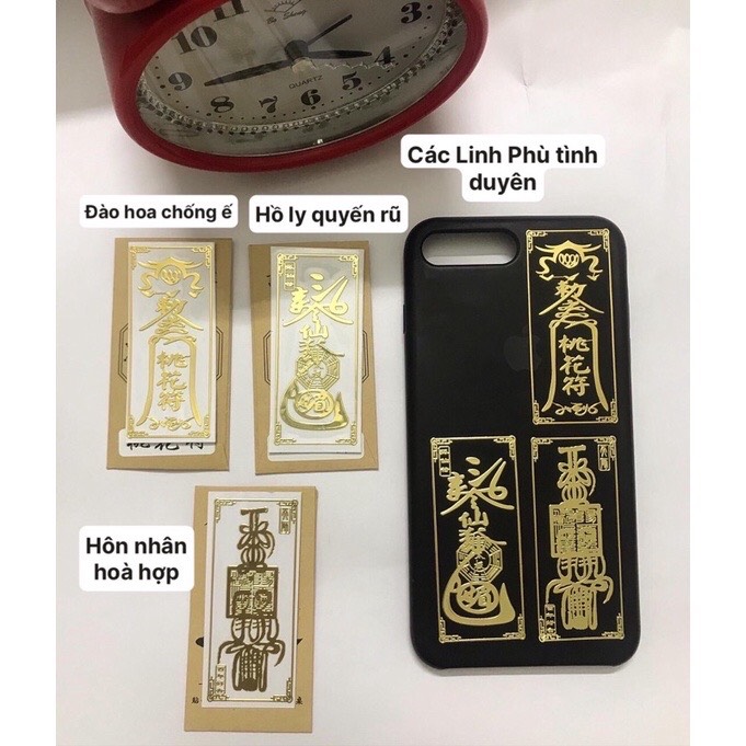Combo 3 linh phù tình duyên quyến rũ( hồ ly, đào hoa, phu thê hoà hợp) dán điên thoại để bóp ví