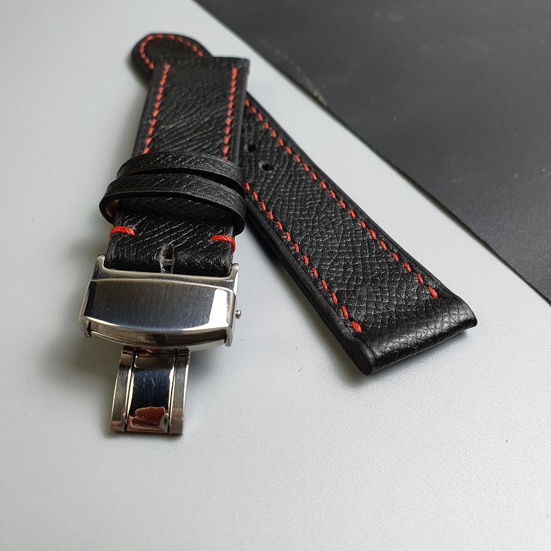 Dây đồng hồ da Epsom khóa bướm AL106