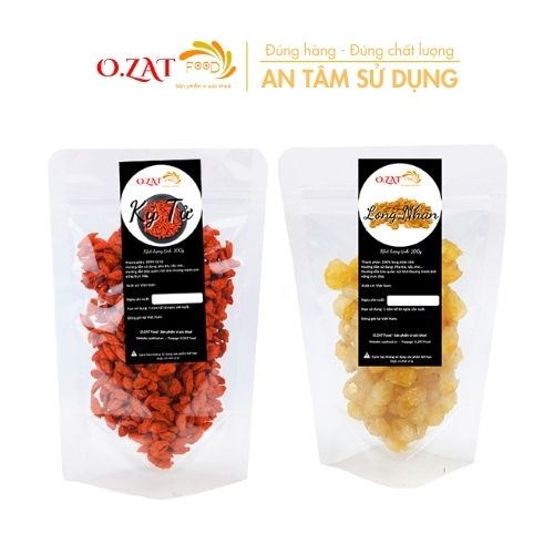 Set kỷ tử/kỉ tử long nhãn o.zat food mỗi loại 100g