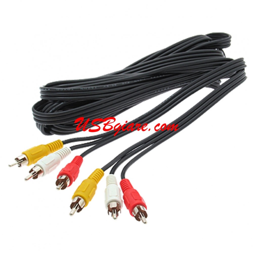 Cáp av 6 đầu bông sen dài 5m - av to av cable