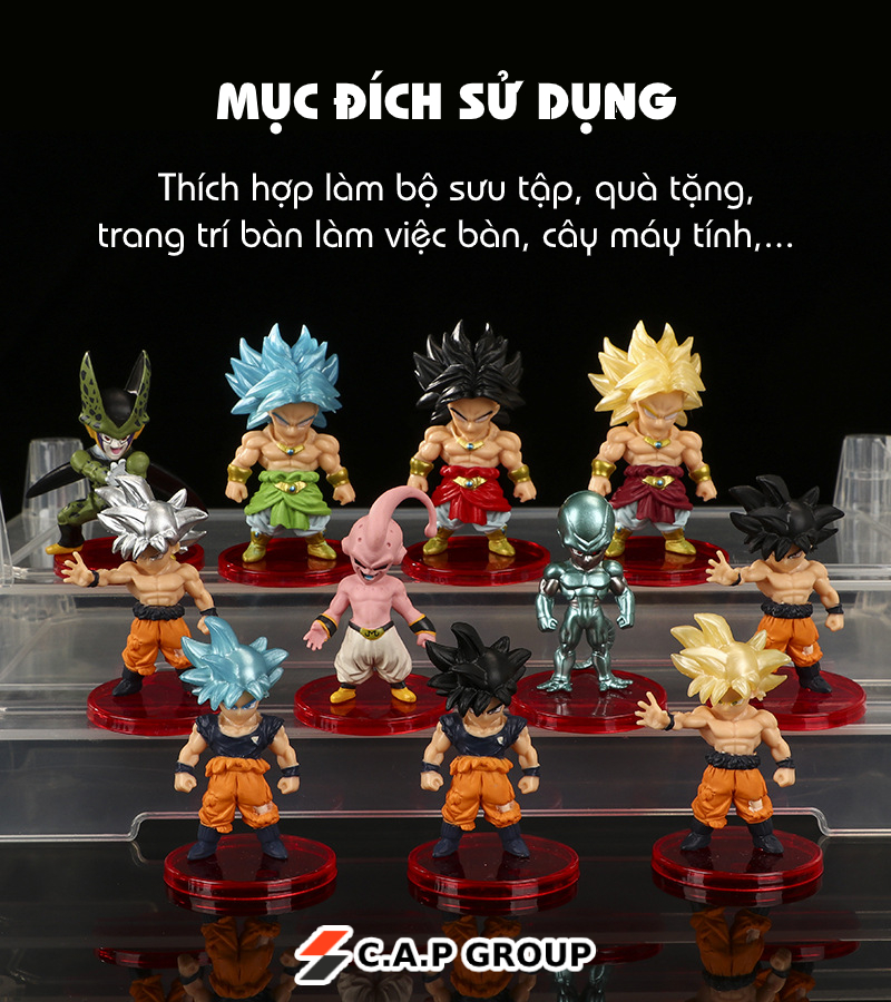 Mô hình Dragon Ball Songoku Chibi mini Nhân Vật 7 Viên Ngọc Rồng đẹp - [ Kiểu 2 Lẻ 19K / 1 nhân vật - Full bộ 21 nhân vật = 380K ]