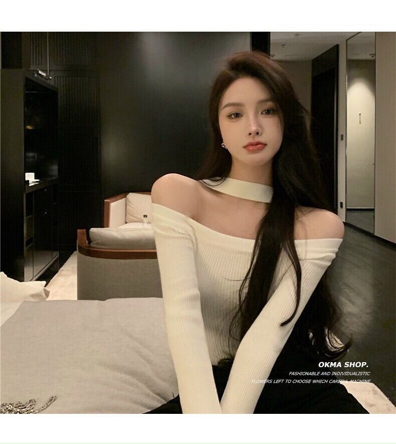 Áo Gân Tay Dài Chocker