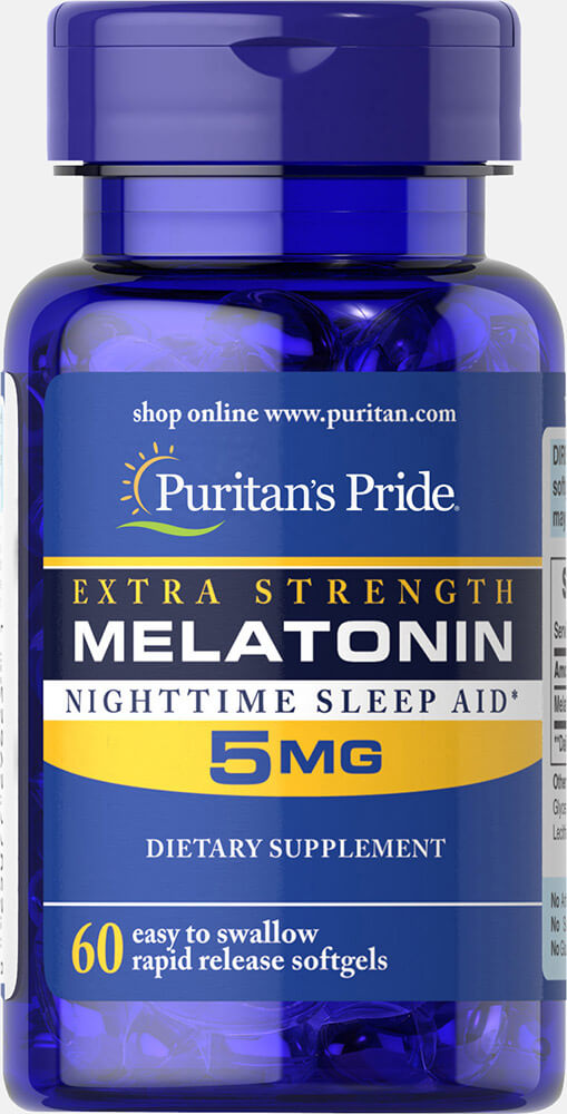 Viên Uống Hỗ Trợ Giấc Ngủ Tự Nhiên (HSD: 30/3/2025) Extra Strength Melatonin 5mg (60 Viên) của Puritan's Pride