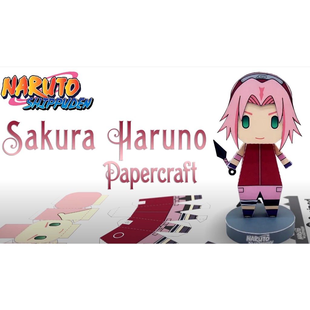 Mô hình giấy Anime Chibi Sakura Haruno - Naruto Shippuden OS6