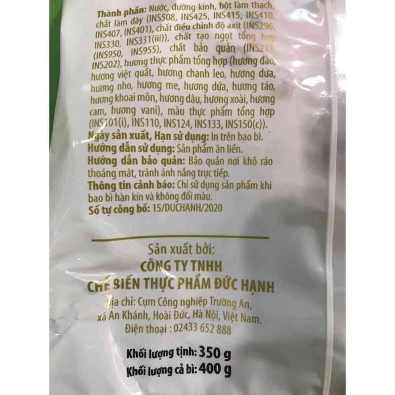 Gói thạch Zai Zai 350g - Gói dài 320g