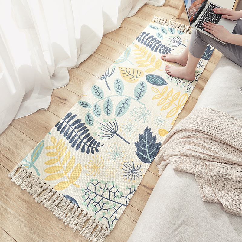 [HCM]Thảm Canvas Trải Giường Ghế Sofa Trang Trí Màu Trừu Tượng