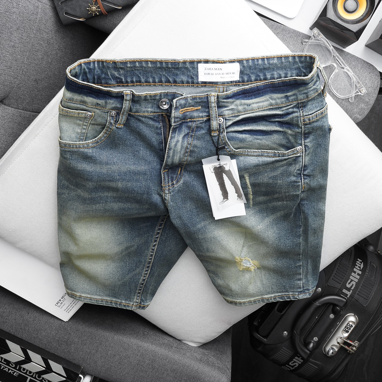 Quần short Jean Nam size đại bigsize 120kg jean thun co giãn hàng xịn vnxk
