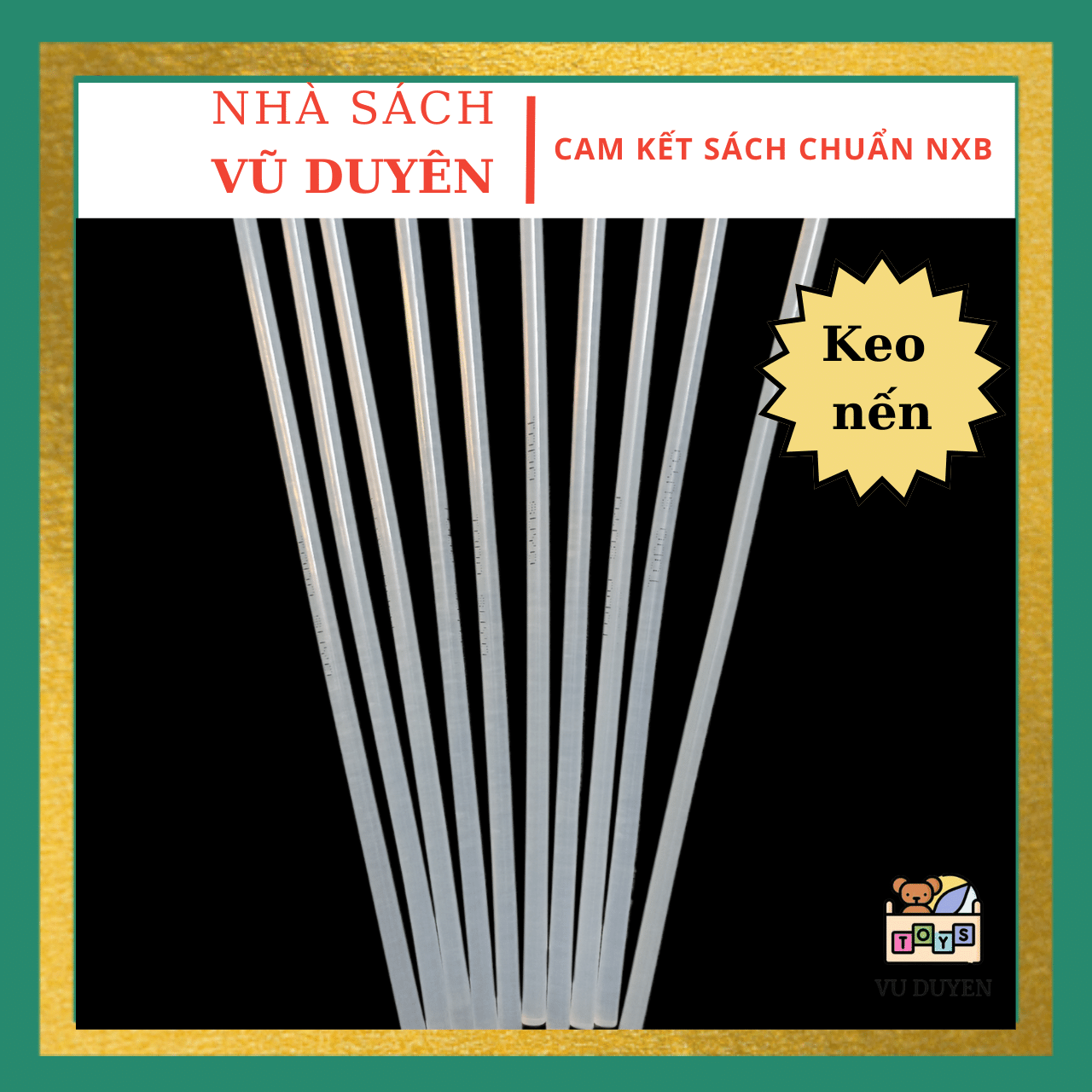 Keo nến silicon, keo tăm 10 cây 6,7mm dài 27cm