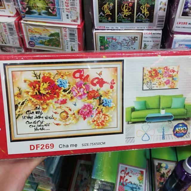 [HCM]Tranh đính đá Cha Mẹ DF269 kích thước 115*50cm