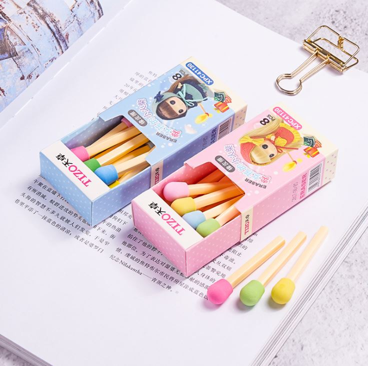 Hộp 7 cục tẩy cô bé bán diêm siêu đáng yêu h133