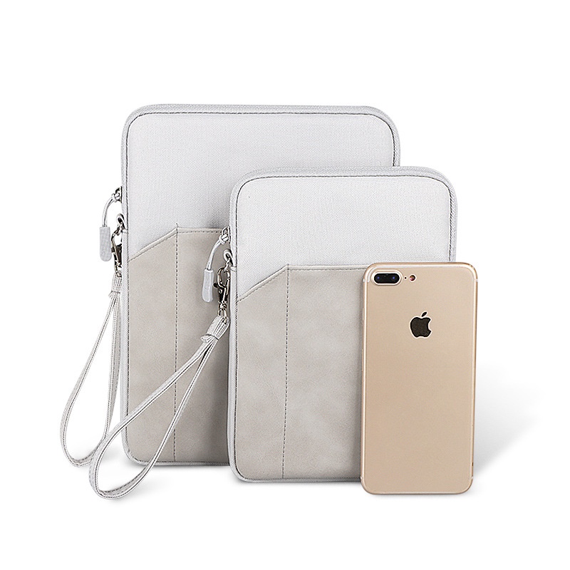 Túi đựng iPad lót lông dày da lộn, chống sốc có nhiều ngăn - Túi đựng cho iPad Gen 5/6/7/8, Mini, Air 1/2/3/4, Pro 11
