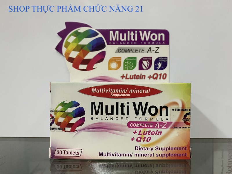 MULTI WON - Complete A- Z (With Lutein + Q10) - Chăm sóc sức khoẻ toàn diện.