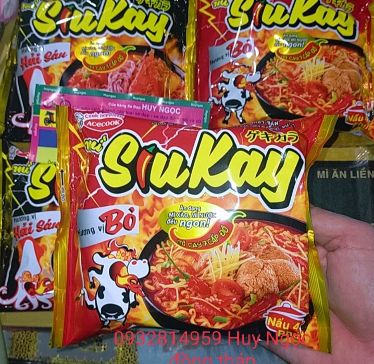 13 gói mì siêu cay acecook (cay ơi là cay)