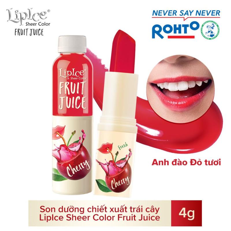 Son dưỡng chiết xuất trái cây Lipice Sheer Color Fruit Juice Cherry 4g (Anh Đào Đỏ Tươi) giá rẻ