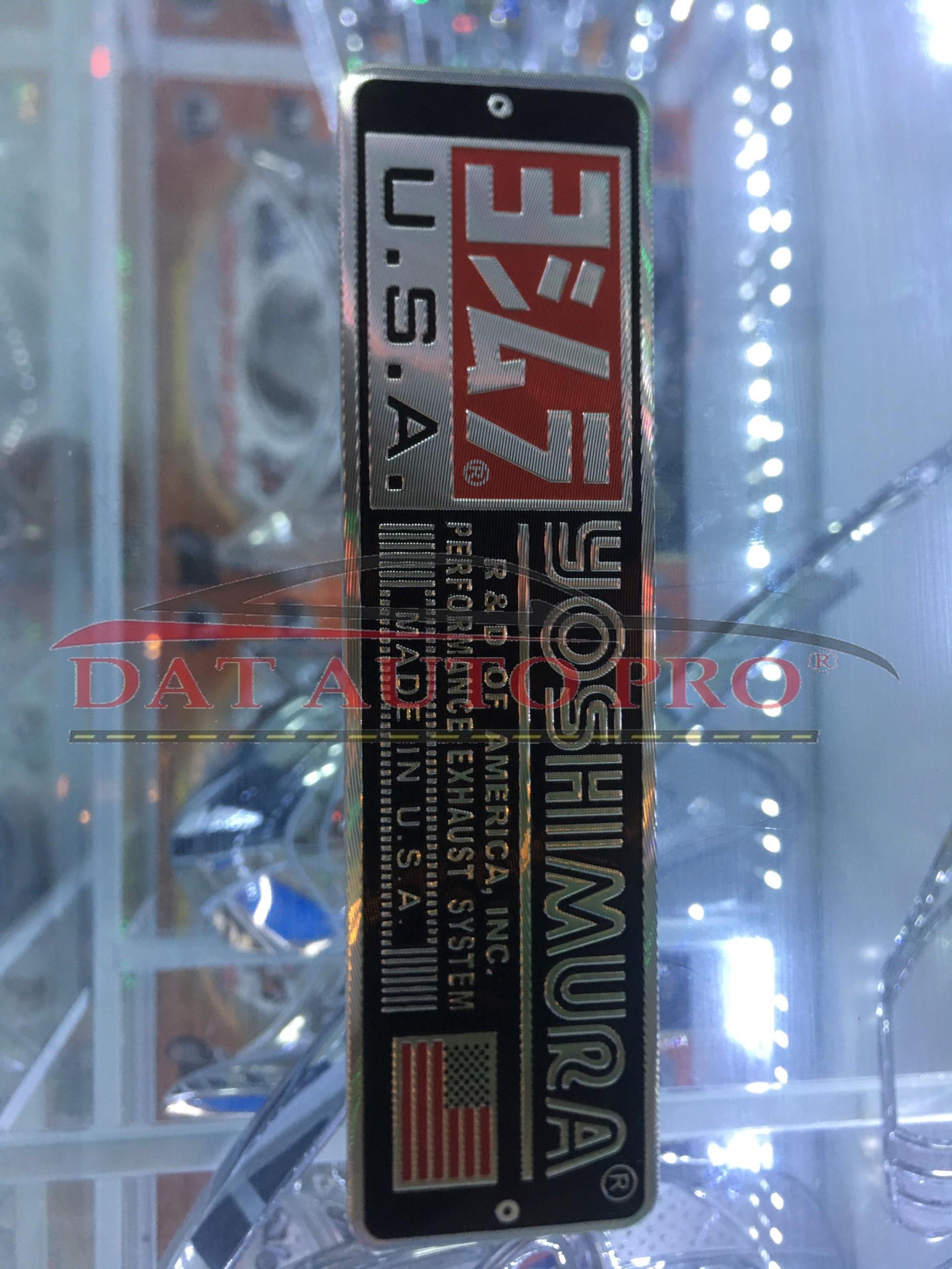 Tem nhôm dán Pô xe Yoshimura đỏ 12x3.7cm
