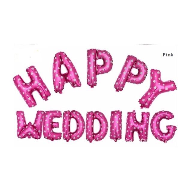 Bộ chữ Happy wedding