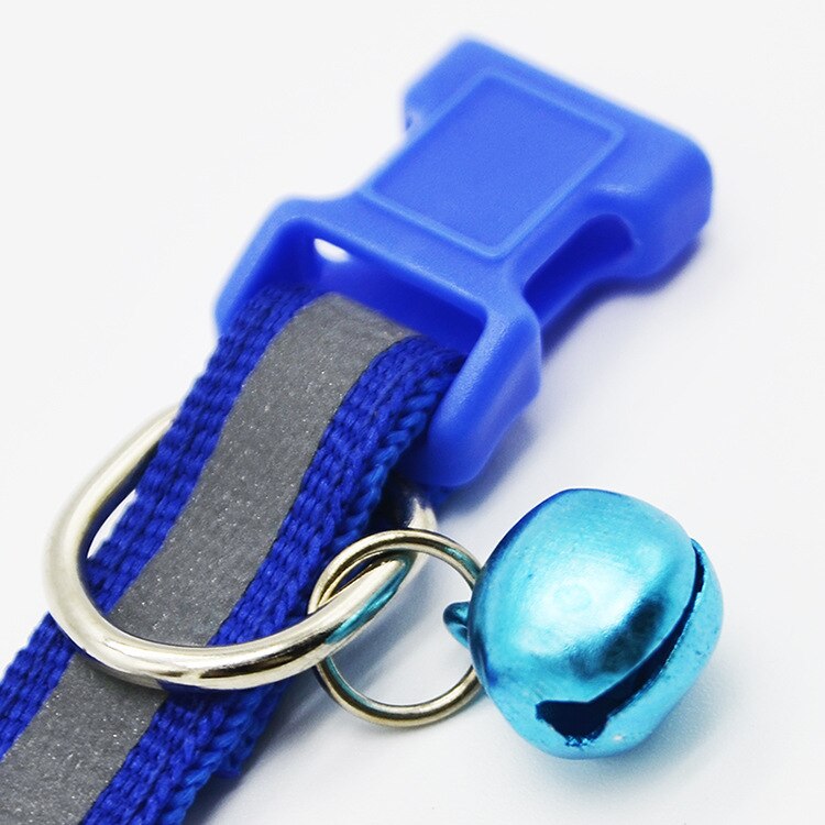 Vòng cổ chó mèo phản quang có chuông (Dài: 20-35cm; rộng: 1cm)