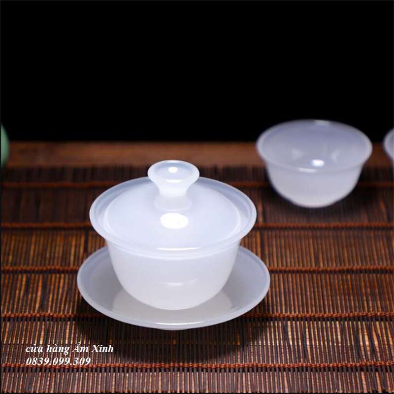 Chén Khải Sứ Ngọc Cảnh Đức Trấn Thấu Quang Cao Cấp