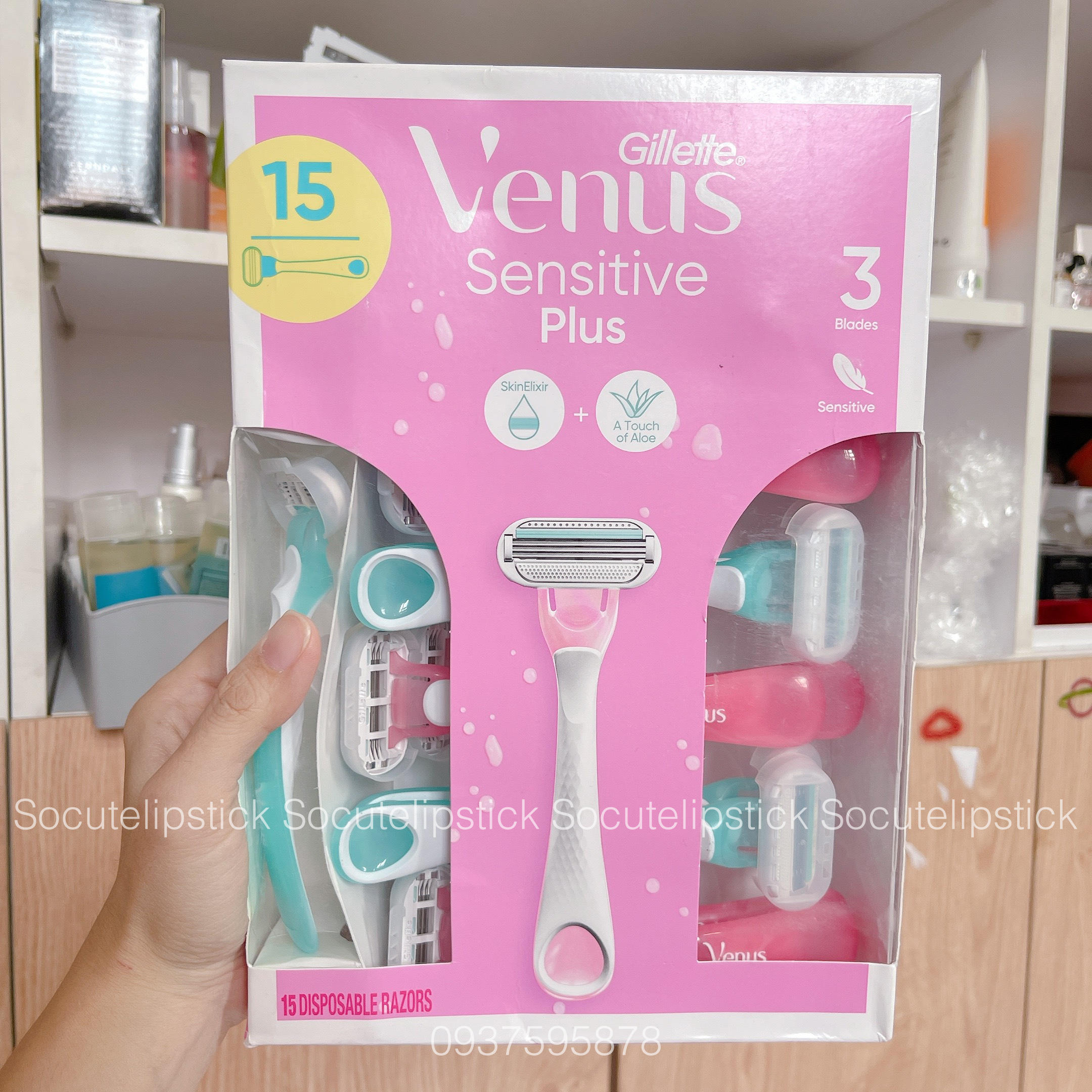 [BILL MỸ] DAO CẠO GILLETTE VENUS SENSITIVE có rãnh bôi trơn Nha Đam CỦA MỸ ( 1 cái )