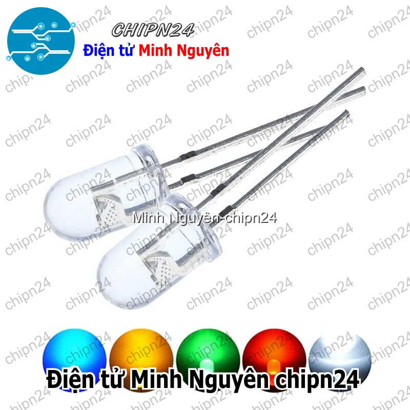 [1 bộ] Combo Led 5mm siêu sáng (5 màu, mỗi màu 10 bóng) - HH000873