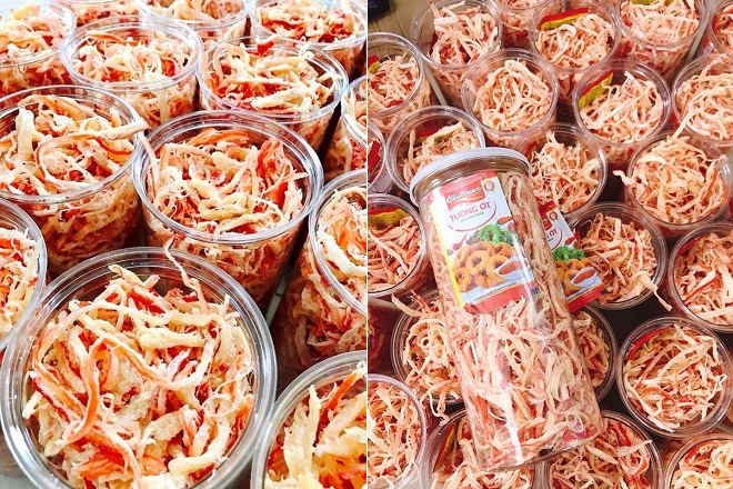 150gr Mực xé sợi hấp nước cốt dừa