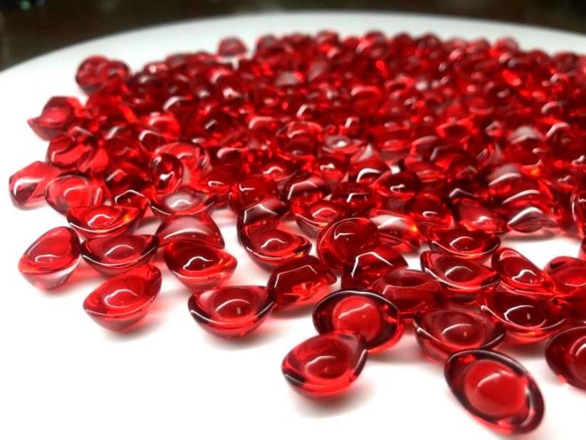 Combo 100 Thỏi Vàng Thần Tài ( Màu ĐỎ ) chiêu tài lộc may mắn ( vật phẩm phong thuỷ )