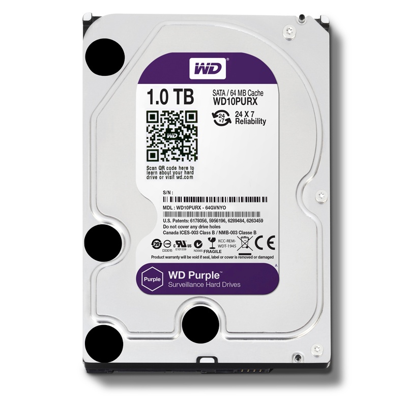[HCM]Ổ cứng Camera HDD 1TB Western Digital Tím  - BH 2 năm - 1 đổi 1
