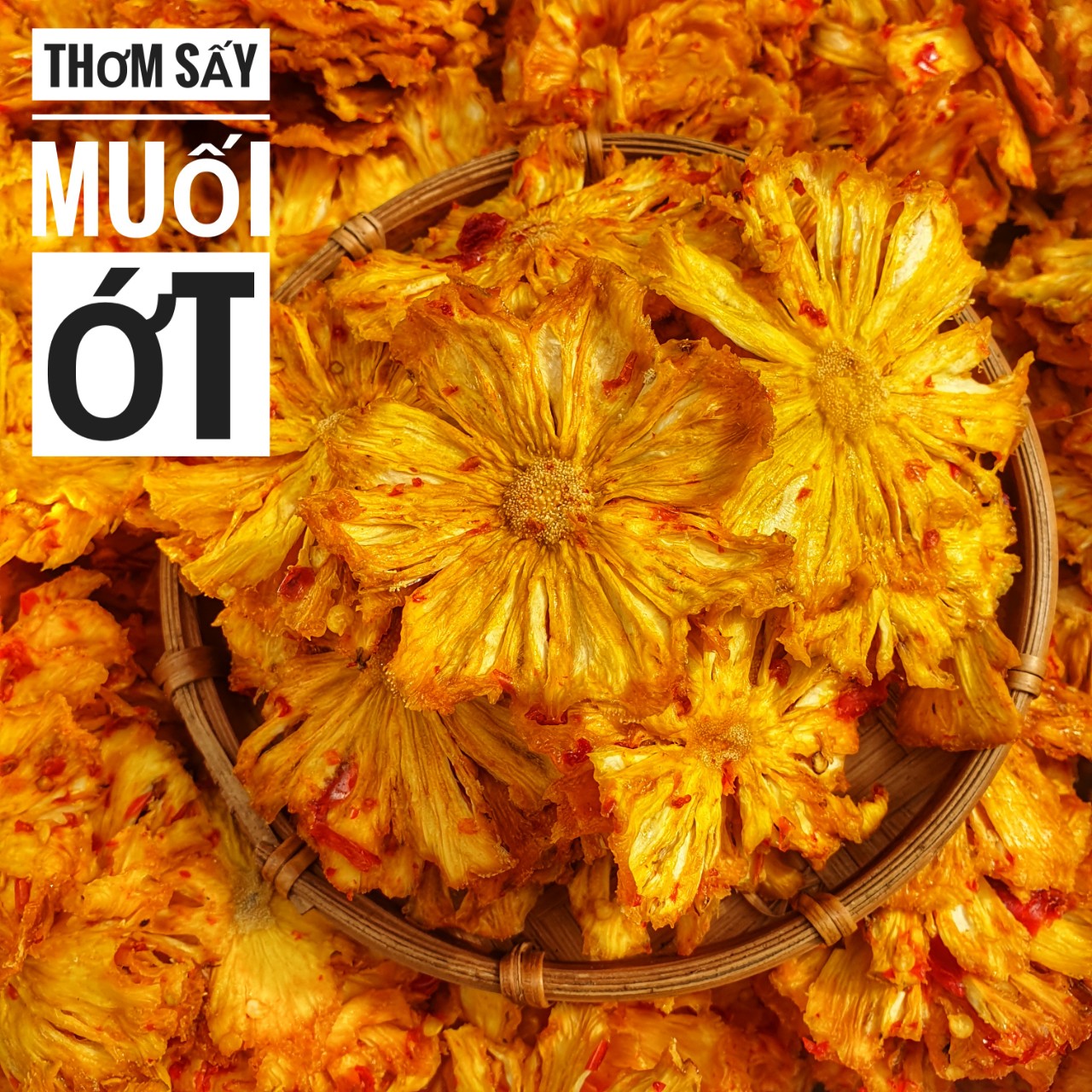 Thơm sấy muối ớt lon 500gr