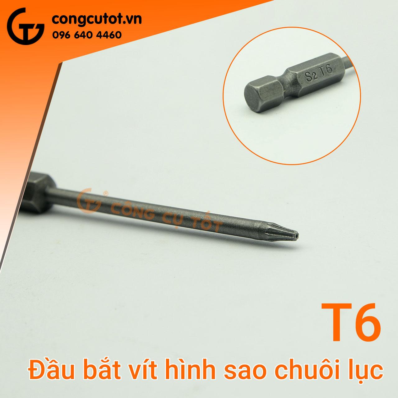 Đầu bắt vít hình sao dài 75mm