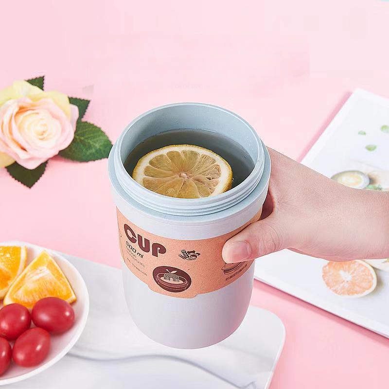 Bình nước nhựa lúa mạch 2 lớp 500ml