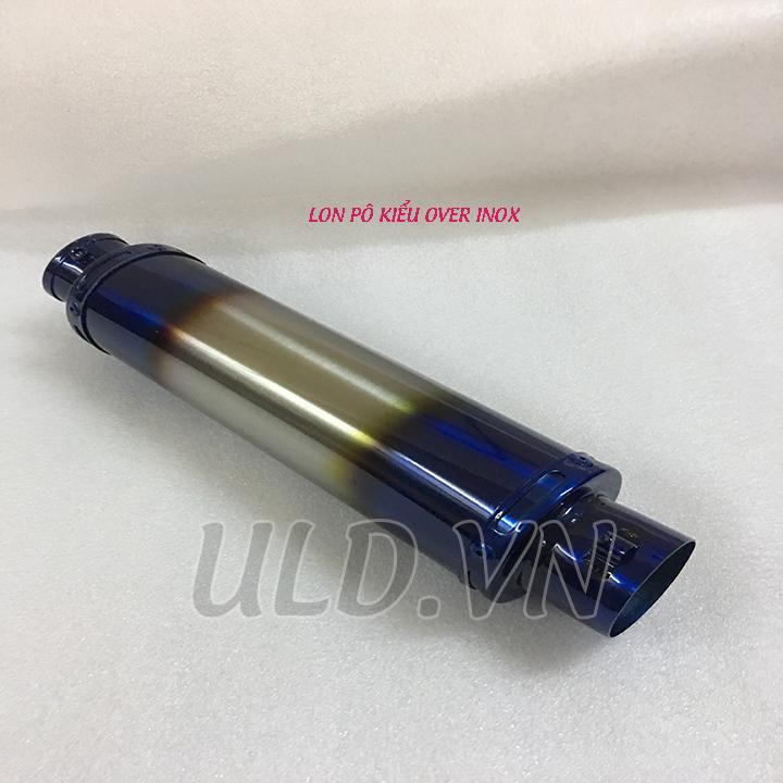 [HCM]Lon pô kiểu over inox gắn nhiều dòng xe