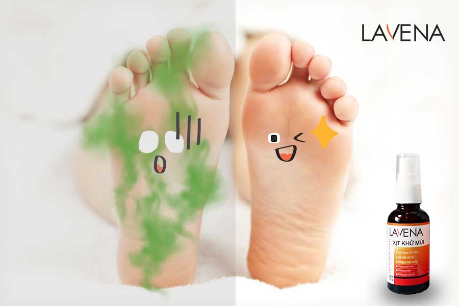 Spray deodorant underarm odor, smelly feet