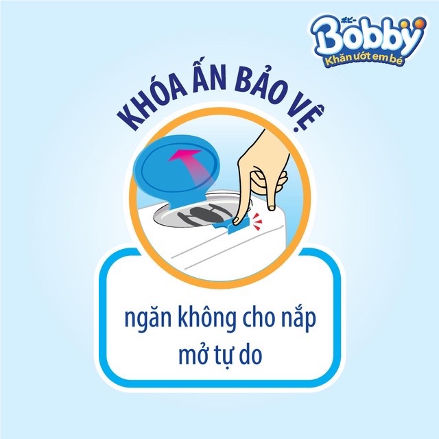 Khăn ướt Bobby không hương - 100 tờ