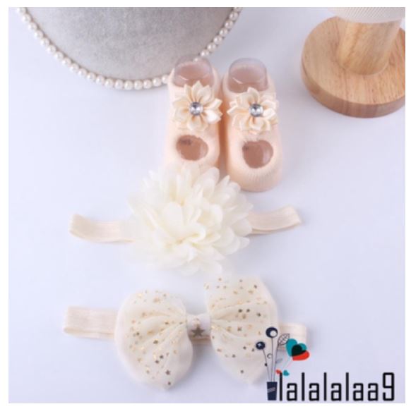[HCM]Set 2 băng đô kèm tất cho bé