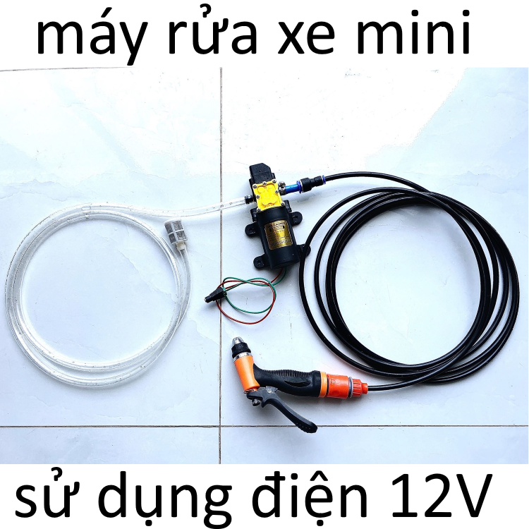 [HCM]máy bơm tăng áp rửa xe mini 12V